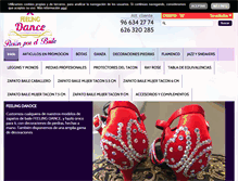 Tablet Screenshot of feelingdanceshoes.com